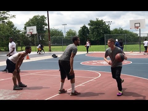 Professor hoopin in the hood North Philly and in Maryland ft. Pat The Roc and AO