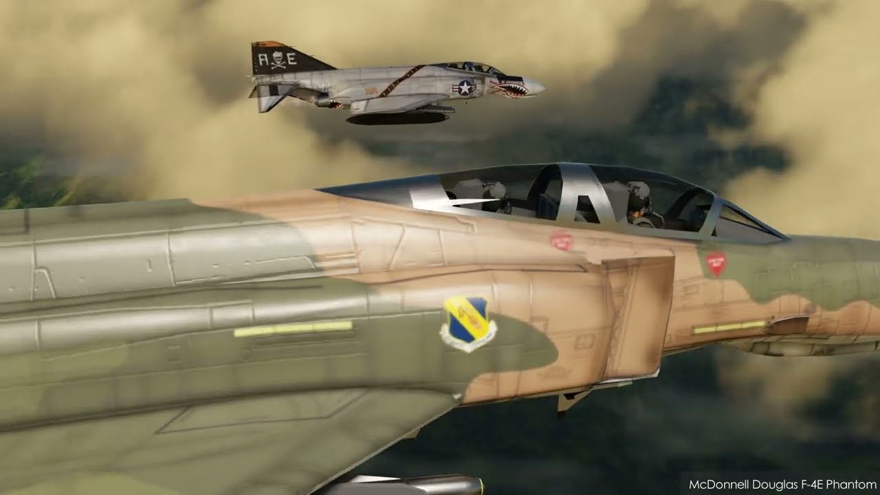 Mcdonnell Douglass F-4E Phantom jet fighter 3D Model