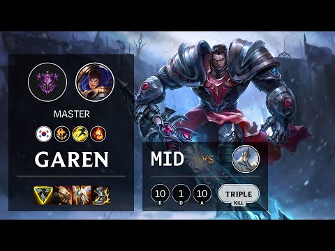 Garen Mid vs Galio - KR Master Patch 11.24b
