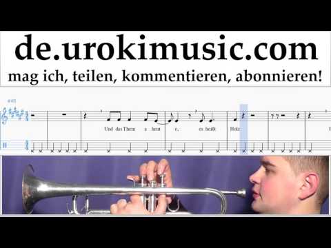 Trompete Lernen 257ers - Holz Tabulatur Teil#2 um-995