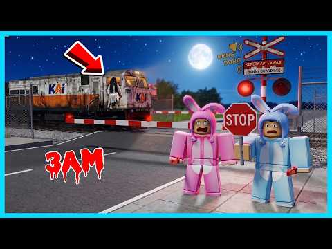 MIPAN & ZUZUZU Lihat Penampakan Kereta Hantu Saat Bekerja Menjaga Stasiun Di Malam Hari! ROBLOX