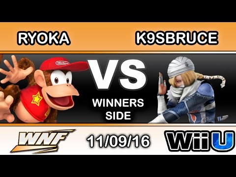 WNF 4.2 - Ryoka (Diddy Kong) Vs. INF | K9sbruce (Sheik) Winners Side - Smash Wii U
