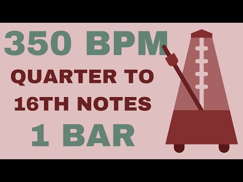 Metronome Click Track - 1 Bar Quarter to Sixteenth Notes 350 bpm - Smartronome