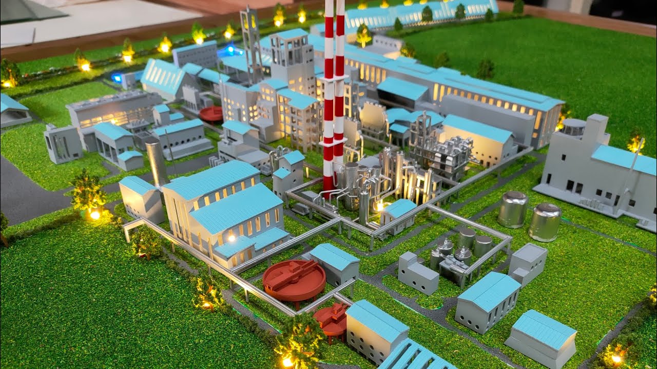 Pembuatan maket minatur pabrik skala mini