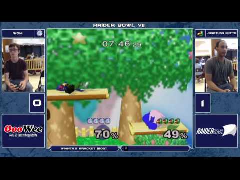 Raider Bowl VII Melee Singles - Wom (Zelda/Jigglypuff) vs Jonathan Cotto (Falco) - Winner's Bracket