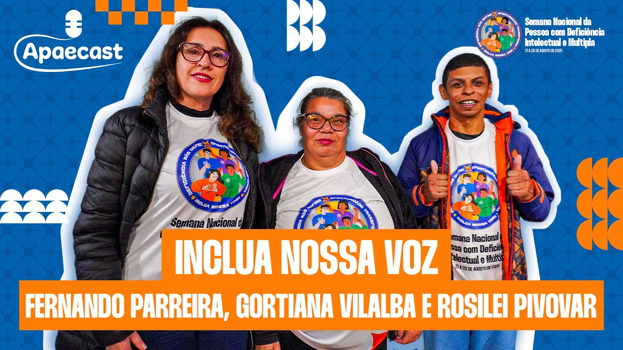 Ep 2 - ApaeCast - Inclua Nossa Voz - Fernando Pereira, Gortiana e Rosilei