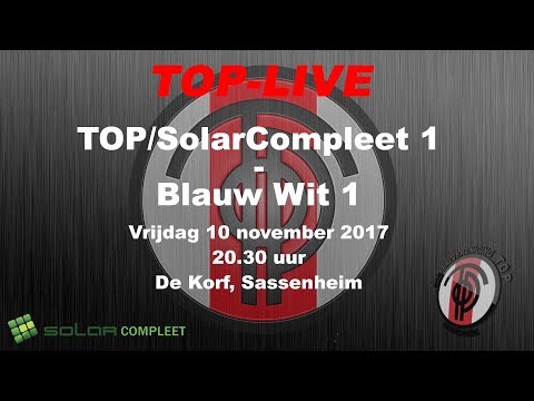 TOP/SolarCompleet 1 tegen Blauw Wit 1, vrijdag 10 november 2017