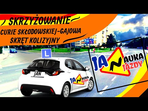 🚗SKRZYŻOWANIE CURIE SKŁODOWSKIEJ-GAJOWA - SKRĘT W LEWO - TRASY EGZAMINACYJNE BYDGOSZCZ - #4🚗