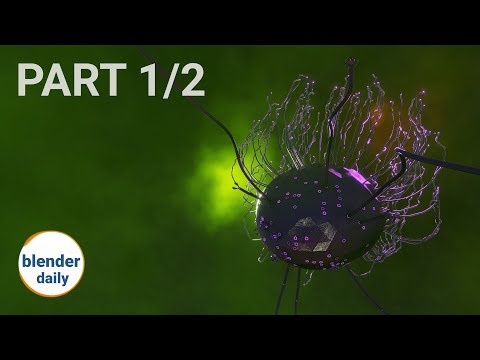 SciFi drone: shape sculpting | Blender Geonodes Daily, tip 75 (part 1/2)