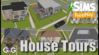 The Sims Freeplay- 6 NEW Premade House Templates Tours