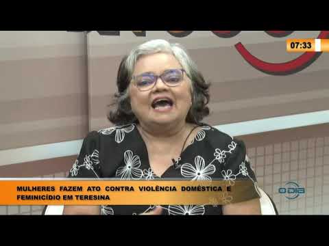Mulheres fazem ato contra violência doméstica e feminicídio em Teresina 24 11 2020