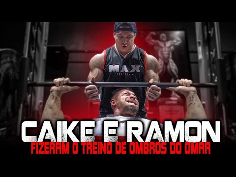 CAIKE PRO E RAMON DINO TREINO DE OMBROS DO OMAR!!