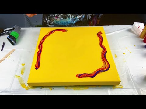 # 241 - Follow the Yellow Brick Road | Dutch Pour | Acrylic Pour Painting