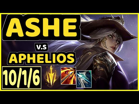 KOBBE (ASHE) vs APHELIOS - 10/1/6 KDA BOTTOM ADC GAMEPLAY - EUW Ranked MASTER