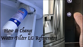 How to replace water filter on LG refrigerator - How to Reset change filter indicator light