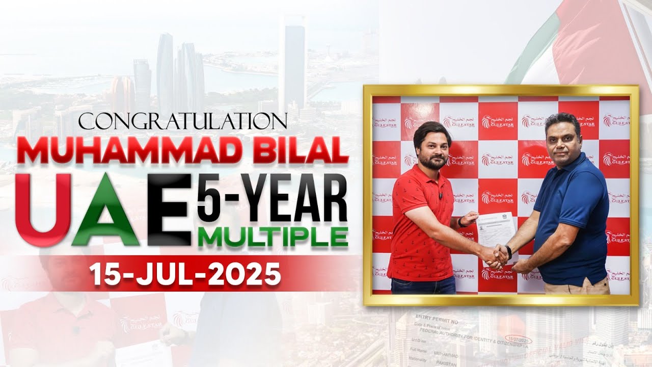 Congratulations to M.BILAL for securing their UAE Visa | M.A Sharyar | Gulf Star Services
