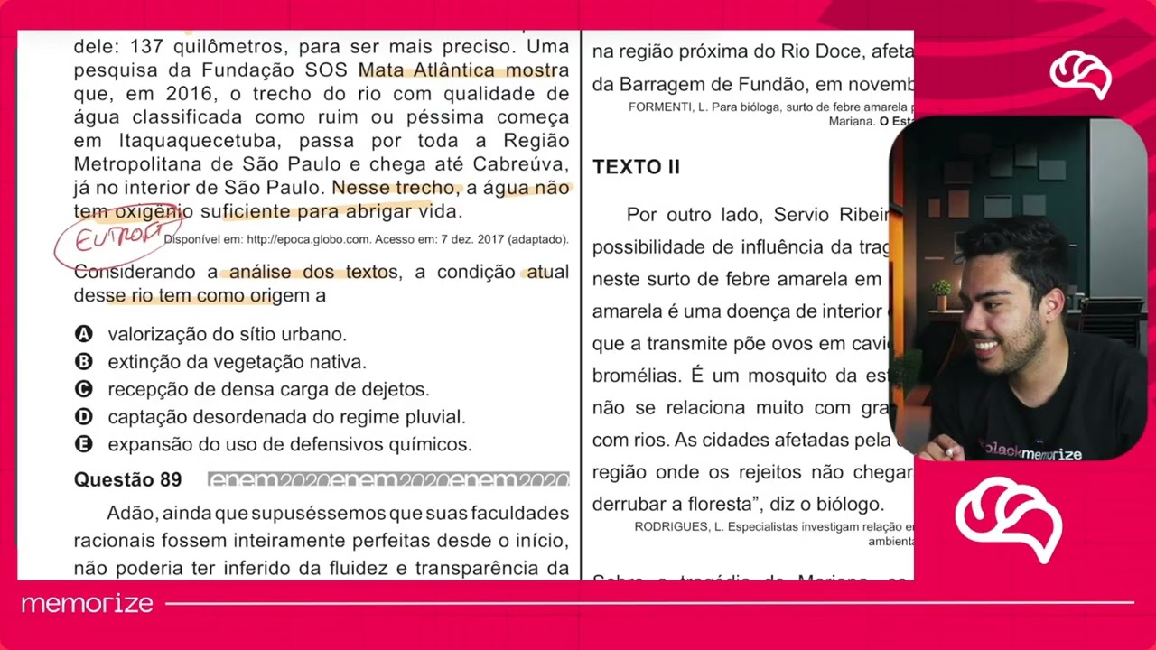 Resolução em Vídeo — Questão 88 ENEM 2020