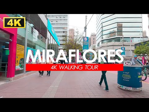 【4K】Walking Tour "Miraflores" LIMA 🇵🇪 4K | Walk with Captions | [4K Ultra HD/60fps]