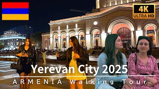 Download the video "4K Armenia Walk - Night Yerevan City Center Walking Tour | September 2025"