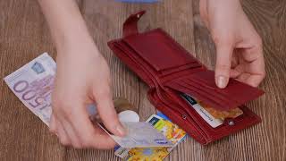 Стильне жіноче портмоне з блоком для карт з натуральної шкіри ST Leather 19472 бордове