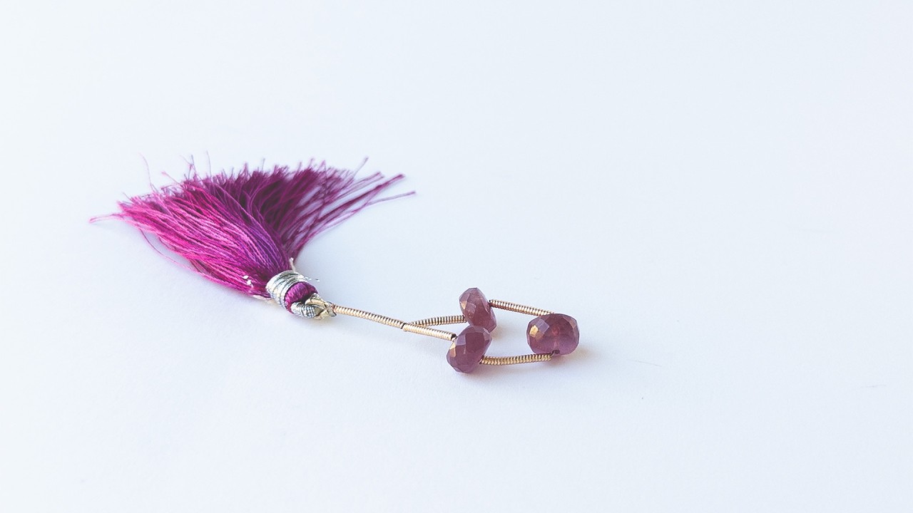 Ruby | Faceted Rondelle | 7.3-7.6mm Bead Size | 3 Pieces | 13 Carats video