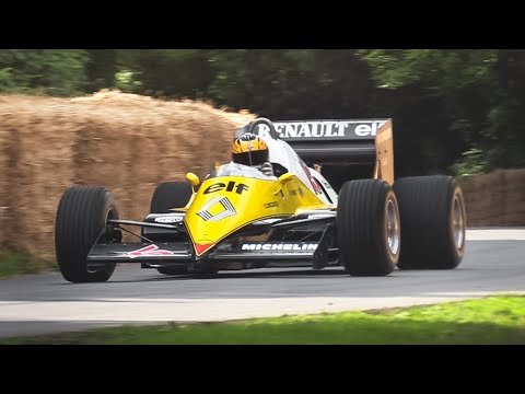 1983 Renault RE40 F1 in action: Accelerations & 1.5 Twin-Turbo V6 Sound!
