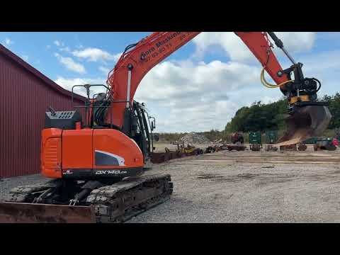 Video: Doosan DX140LCR-5 gravemaskine 1