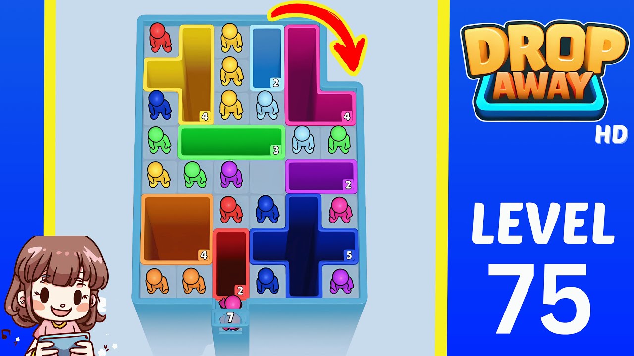 Drop Away Level 75 Walkthrough Solution