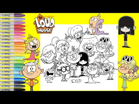 The Loud House Coloring Book Page Lori Leni Luna Luan Lynn Lincoln Lucy Lola Lana Lisa Lily