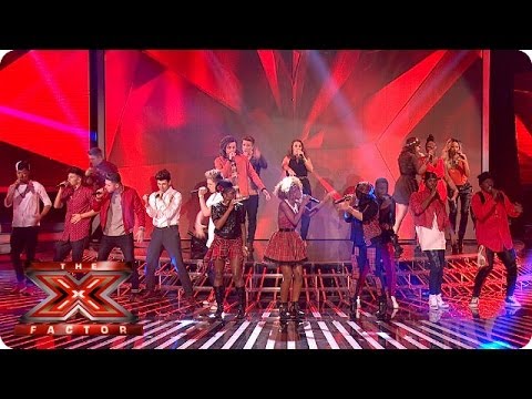 The Final 10 sing Locked Out Of Heaven by Bruno Mars - Live Week 3 - The X  Factor 2013