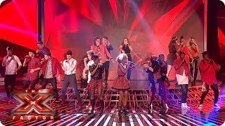 The Final 10 sing Locked Out Of Heaven by Bruno Mars - Live Week 3 - The X  Factor 2013