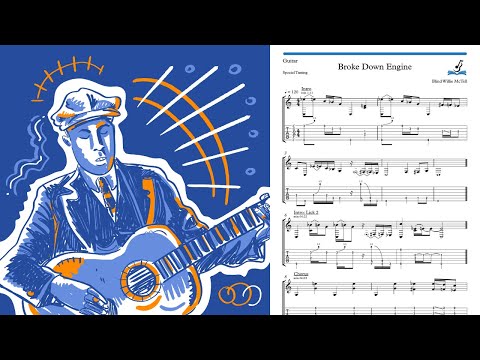 Broke Down Engine by Blind Willie McTell / Guitar Lesson [15m 22s] / PDF Tablature