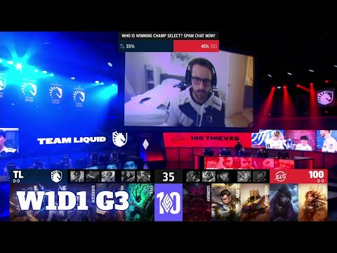TL vs 100 | Week 1 Day 1 S12 LCS Spring 2022 | Team Liquid vs 100 Thieves W1D1 Full Game