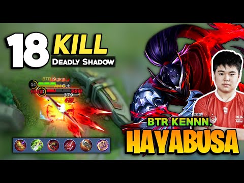 Hayabusa Fast Hand Shadow 18 Kills! [ Top Global Hayabusa Best Build 2022 ] By BTR Kenn - MLBB