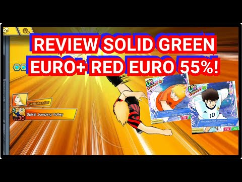 REVIEW KLUIVORT RISING SUN WITH RED EURO + GREEN EURO VS 50% BLUE JAPAN! CAPTAIN TSUBASA DREAM TEAM