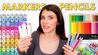 ALCOHOL MARKERS vs COLORED PENCILS...Which is Better for Coloring?