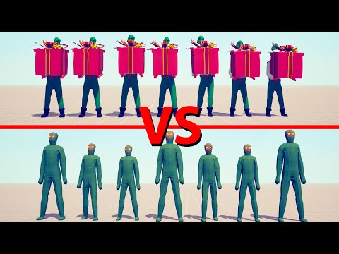 PRESENT ELF Team vs ZOMBIE Team - Totally Accurate Battle Simulator TABS