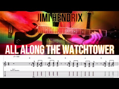 All Along The Watchtower - Jimi Hendrix | Full TAB | Guitar Cover | Sheet | Tutorial | Lesson