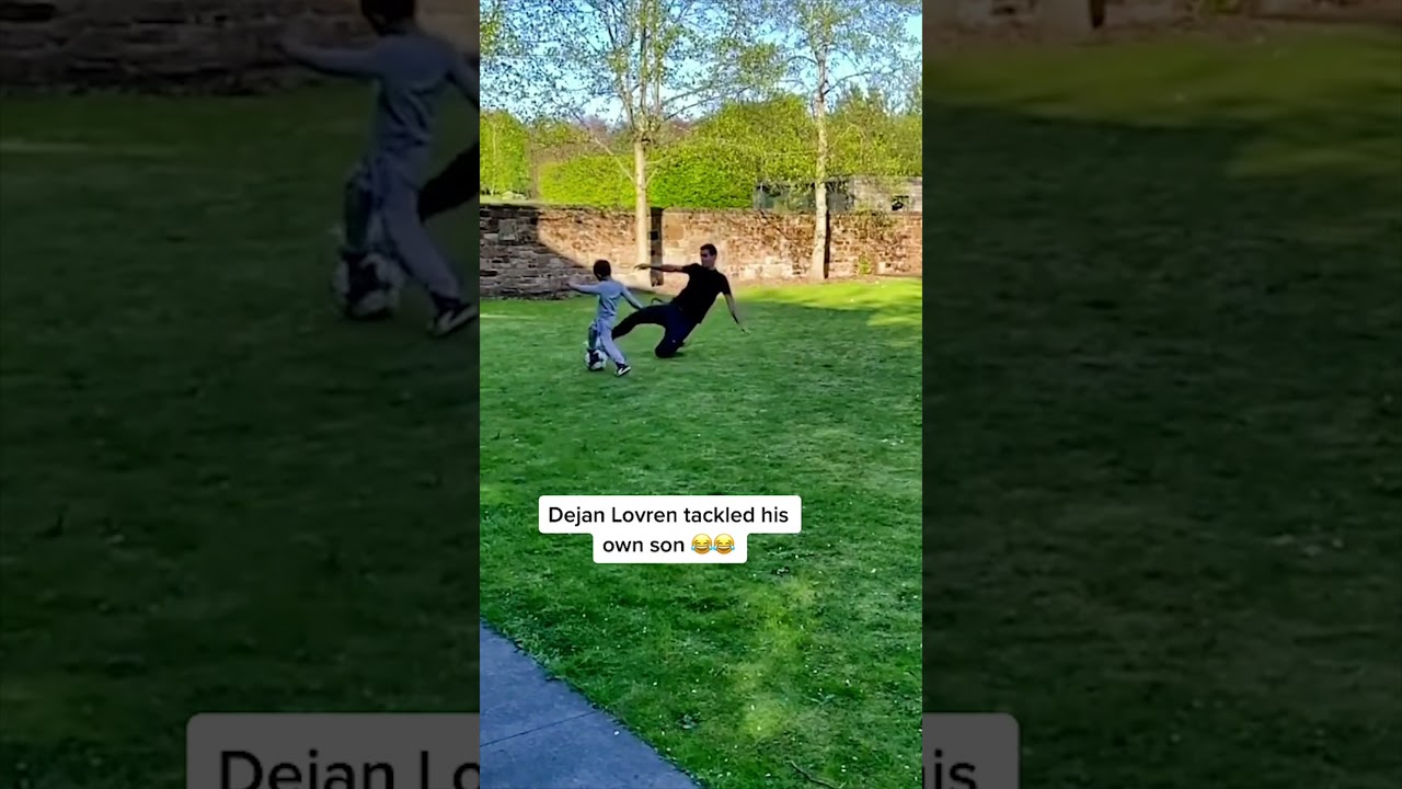 When Dejan Lovren tackled his own son 😂 | #shorts