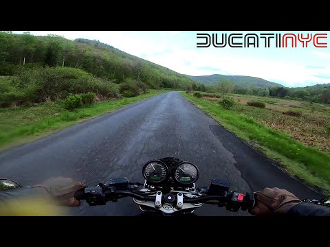 chicken wing run to Beaver Del, Catskills Mountains New York Ducati ASMR, the best feels 🏍🏔🌤v998