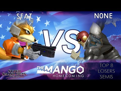The Mango Homecoming - CLG. | SFAT (Fox) VS ALG | n0ne (Falcon) - SSBM - Top 8- Losers Semi-Final