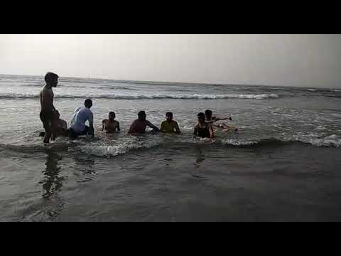 Goa Cricket entering sea for the first time in life