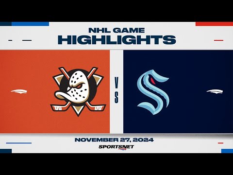 NHL Highlights | Ducks vs. Kraken - November 27, 2024