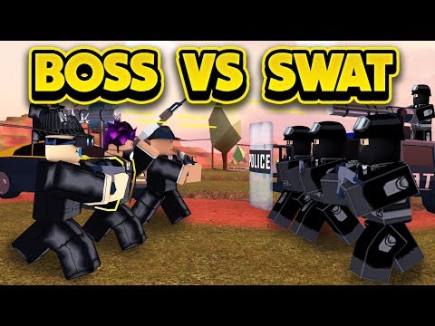 CRAZY BOSS VS SWAT WAR IN JAILBREAK! (ROBLOX Jailbreak)