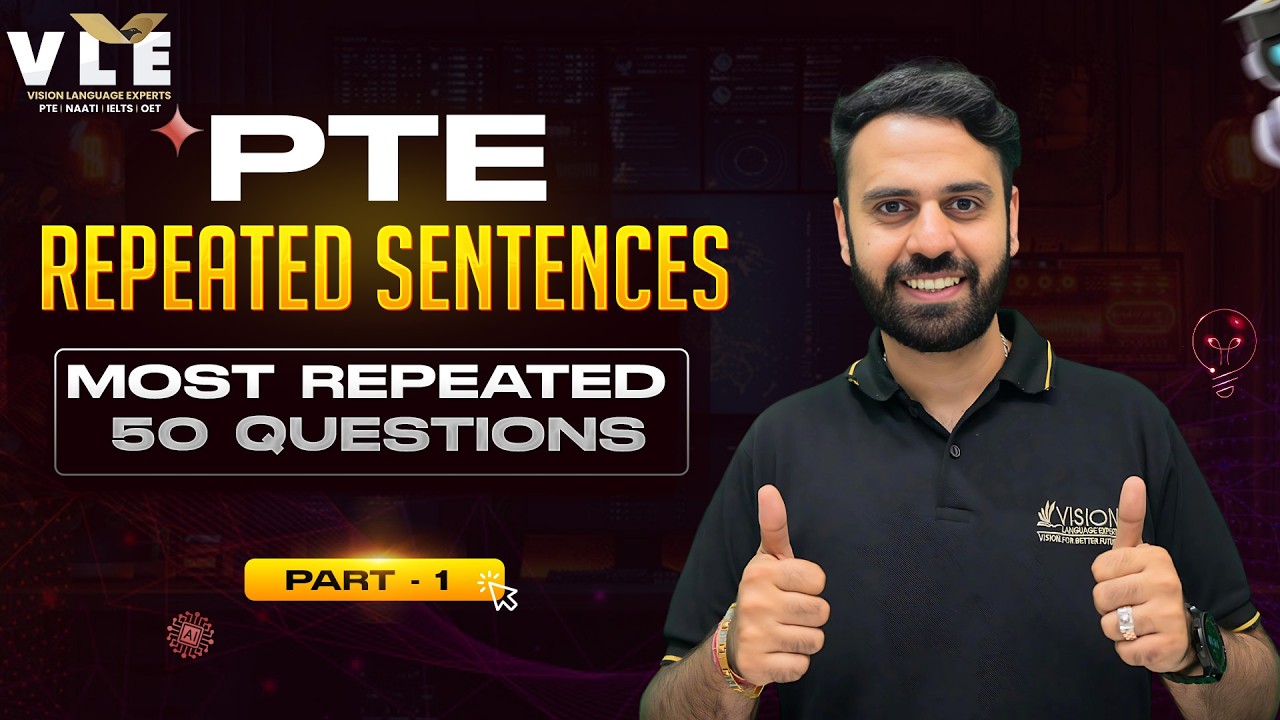PTE Speaking Repeat Sentence | Real Exam Predictions April 2026 | Vision Language Experts