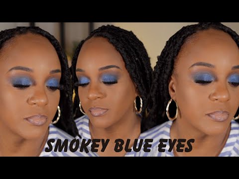 P LOUISE*SEA BLUE EYESHADOW LOOK MAKING IT A WEARABLE LOOK