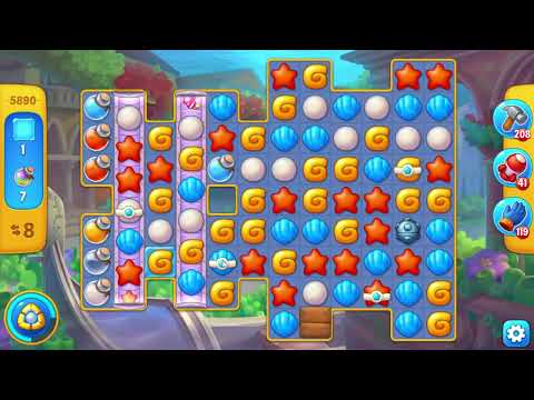 Fishdom 5890 Hard Level - 16 moves - NO BooSTERS