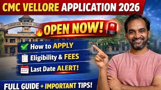 Download lagu CMC Vellore Application 2026 OPEN 🔥 How to Apply   Important Dates mp3