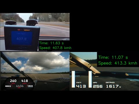 Bugatti Chiron SS 300+ Vs SSC Tuatara Vs Koenigsegg Jesko Absolut 330-490 km/h Comparison 
