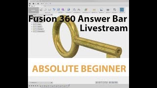Last nights Fusion 360 Absolute Beginner Facebook Livestream — Answer Bar #2 How to model a key